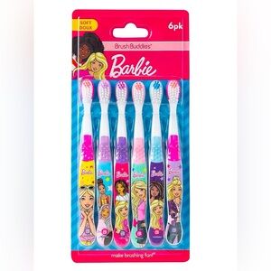 New Barbie Kids Toothbrushes - 6 pack